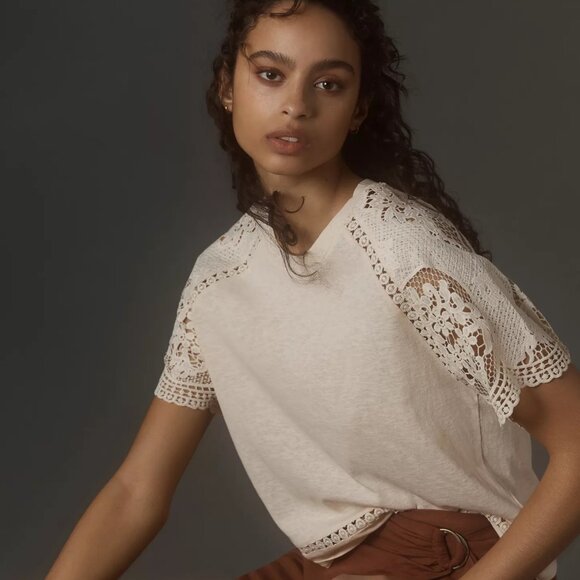 ANTHROPOLOGIE: NWOT CROCHET TOP - Picture 1 of 9